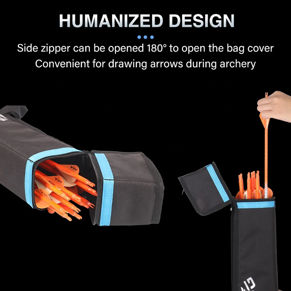 Carcaj de flecha de tiro con arco de 83x11cm, arco largo recurvo, soporte de cintura ajustable, bolso portátil, almacenamiento de estilo para flechas de caza - imagen 5