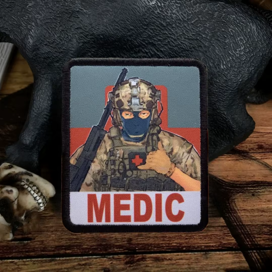 Parche táctico rescate médico MOLLE – Insignia gancho bucle mochila - imagen 5