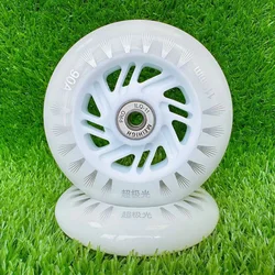 Ruedas de patín en línea LED universales 90A - Ruedas con luz de flash de alta velocidad con rodamientos 90/10/110/125MM AMB329