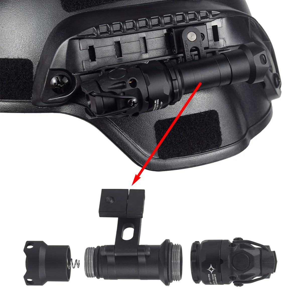 Arma táctica de Metal SOTAC, luz de explorador KIJI, caza táctica K10 LED IR, linterna compatible con Picatinny Rai de 20mm