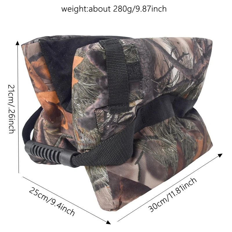 Bolsa descanso para tiro táctico – Saco arena portátil con mango camuflaje - imagen 2