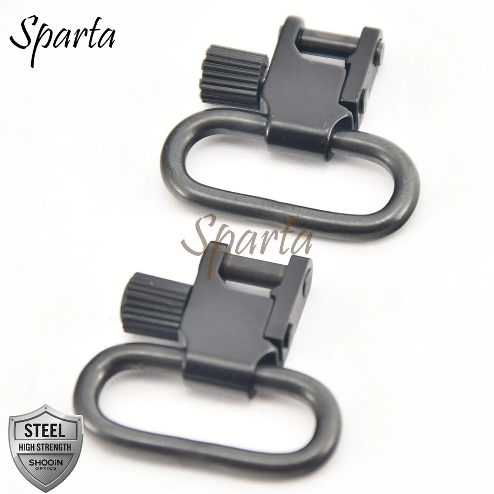 2 qd harnass swivel snel afneembare vergrendeling 1 inch 1,25 inch jachtgeweer schouderriem - imagen 2