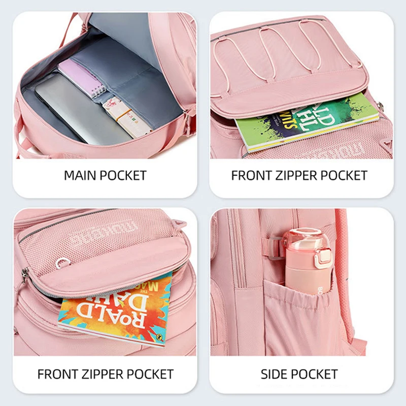 Mochila grande para deportes al aire libre, gimnasio, Fitness, estudiantes universitarios, libros para ordenador portátil, mochila para la escuela, mochila para acampar y senderismo con múltiples bolsillos - imagen 4