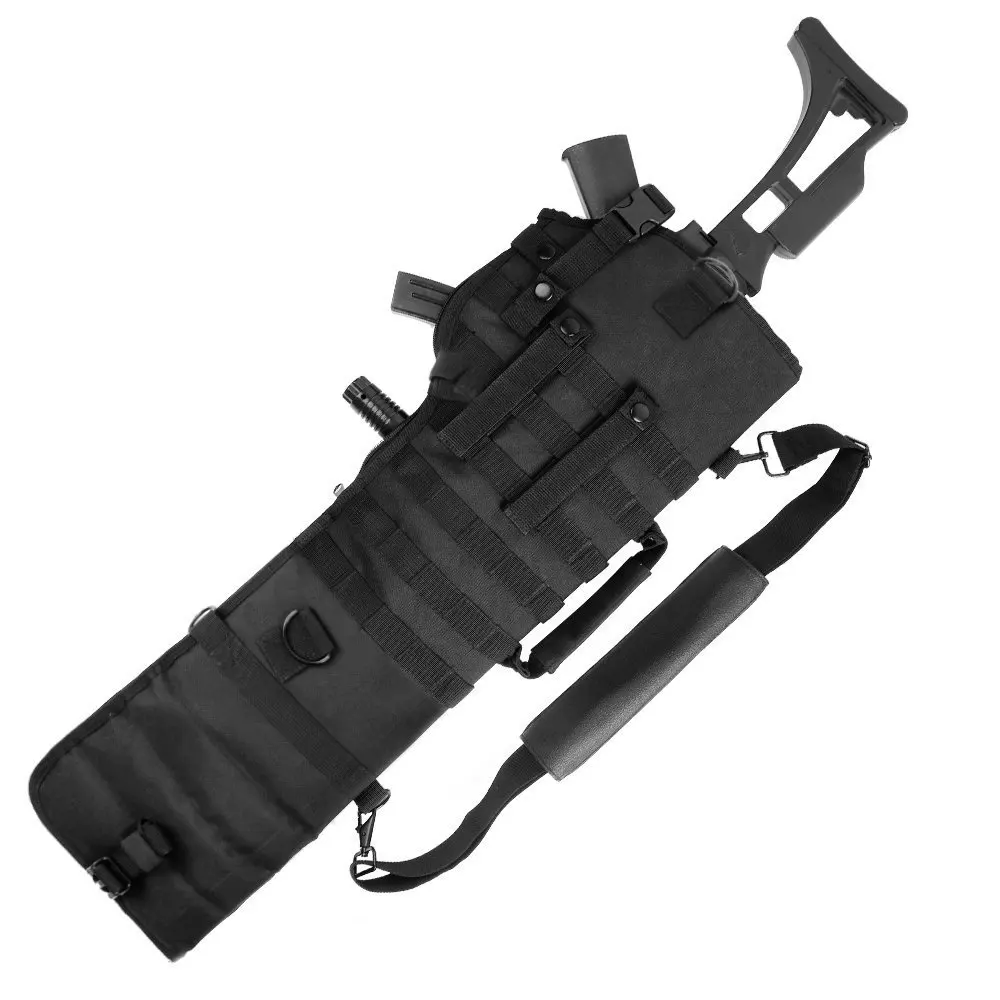Bolsa táctica para vaina de escopeta para Rifle, funda para Rifle de hombro Molle, funda para caza, Airsoft, bolsa larga para cuchillos, accesorios de caza - imagen 5