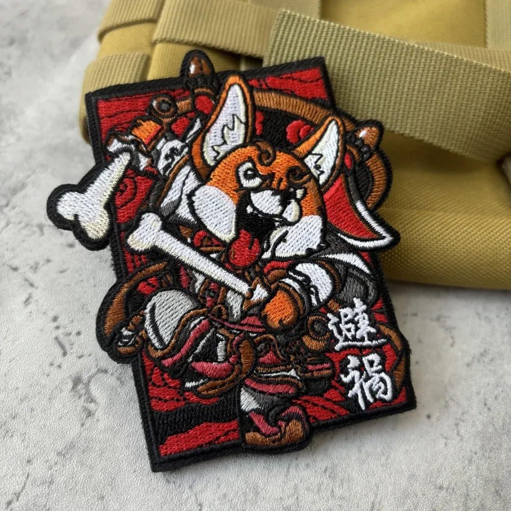 Parche táctico Door God Morale, bonito estilo nacional, bordado, emblema de gancho y bucle, insignia del ejército militar, brazalete, pegatinas para mochila - imagen 5