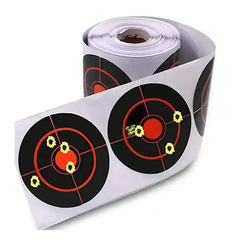 Rollo de pegatinas para salpicaduras de 3 ", 250/200/100/250 piezas, papel de reacción adhesiva para caza y tiro, pistola BB - imagen 2