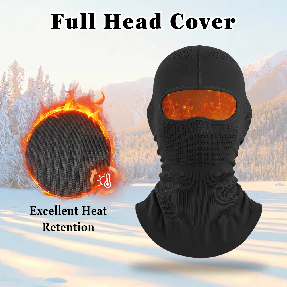 Pasamontañas transpirable, máscara facial completa de invierno para hombres y mujeres, máscara de esquí, cubierta para la cabeza, máscara de protección facial a prueba de viento y polvo - imagen 4