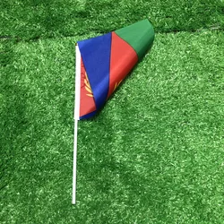 Bandera de Eritrea de poliéster con asta de plástico para decoración