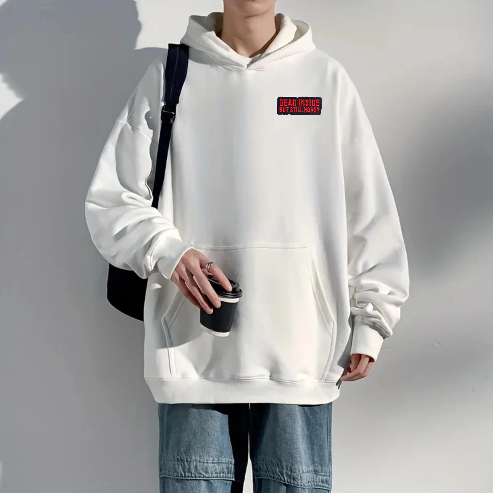 Parche de meme divertido Dead Inside But Still Horny, insignia de aplique bordado para planchar/costurar para ropa, sombreros, chaquetas, mochilas, bolsos - imagen 2