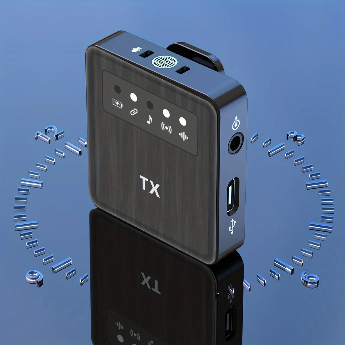 Sistema de micrófono Lavalier inalámbrico inteligente X1, micrófono de grabación de voz y Audio y vídeo, reducción de ruido de inteligencia profesional - imagen 4