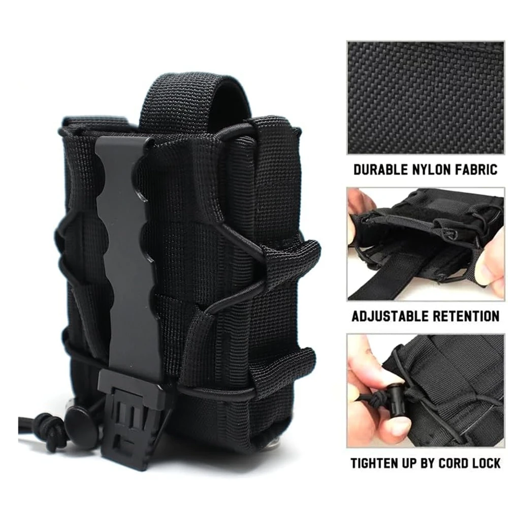 Funda para esposas tácticas, funda para puños de cinturón Molle, bolsa para esposas profesional, soporte para grilletes estándar de liberación rápida para chaleco - imagen 2