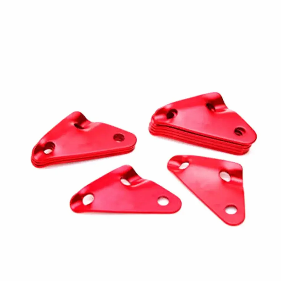 10 Uds. Tensores triangulares de hebilla de cuerda de viento de sujeción de cuerda de tienda de campaña de aleación roja - imagen 3