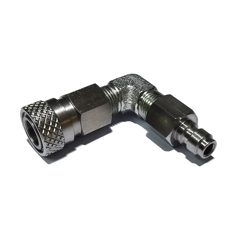 Adaptador de relleno macho y hembra de conexión rápida, ajuste de desconexión, relleno de 90 grados, estándar, 8mm, QD - imagen 2