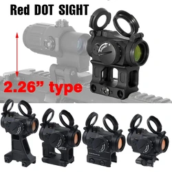 Mira telescópica táctica T01 T02 2MOA Red Dot Sight 1x22 óptica refleja UNIDAD 1,54 1,93 2,26 pulgadas soporte elevador con marcado Original