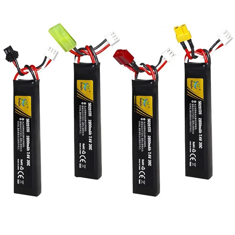 Batería Lipo de 7,4 v y 2800mAh para pistola de agua, batería recargable de 2S y 7,4 V para Mini pistola de aire Airsoft BB, juguetes eléctricos, piezas de pistolas - imagen 4