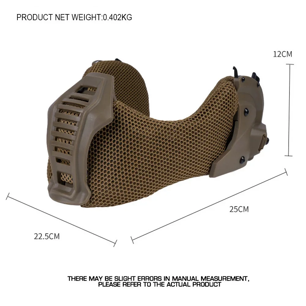 Wendy-casco 3,0 con tapa, cubierta para la oreja, protector bucal, media máscara facial, protección completa, caza, tiro, accesorios para casco Airsoft - imagen 4