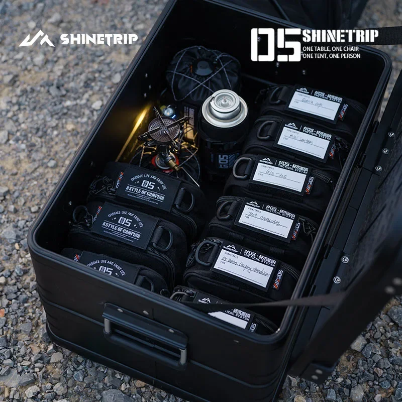 Organizador para acampar al aire libre, bolsa de almacenamiento Molle para acampar, bolsa de almacenamiento multifuncional impermeable con parche de gancho y bucles escrito a mano - imagen 4