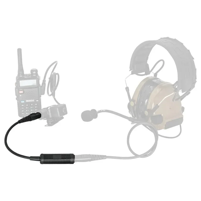 Cable adaptador de U-174 para auriculares tácticos, adaptador de Cable NATO/militar a civil para Pelto Comta/msaSordin/tciLiberator - imagen 5
