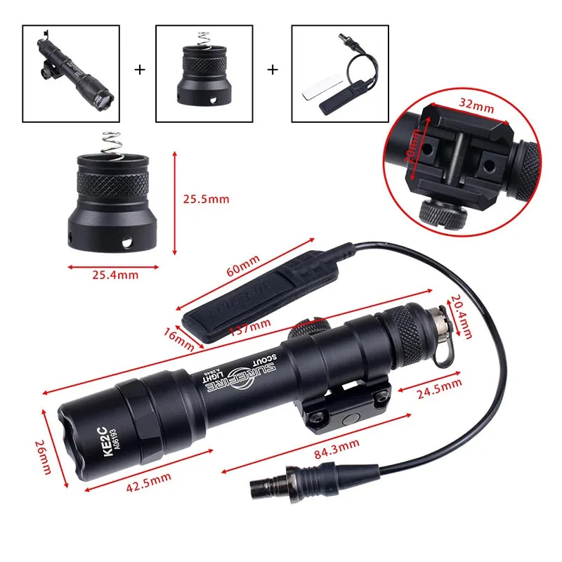 Surefire Scout Linterna táctica Picatinny M300 M600 - imagen 2