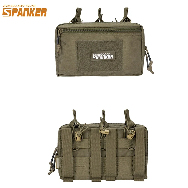 Bolsas tácticas Molle Triple para revistas con bolsa de accesorios, bolsa abierta para revistas, bolsas de accesorios para juegos de Paintball - imagen 5