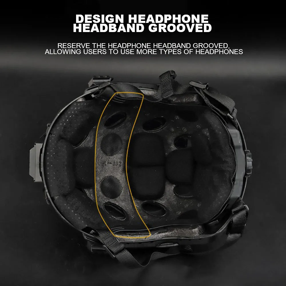 Casco táctico rápido ligero SF corte súper alto deportes de caza al aire libre CS cascos de juego tiro Airsoft equipo protector de cabeza - imagen 5