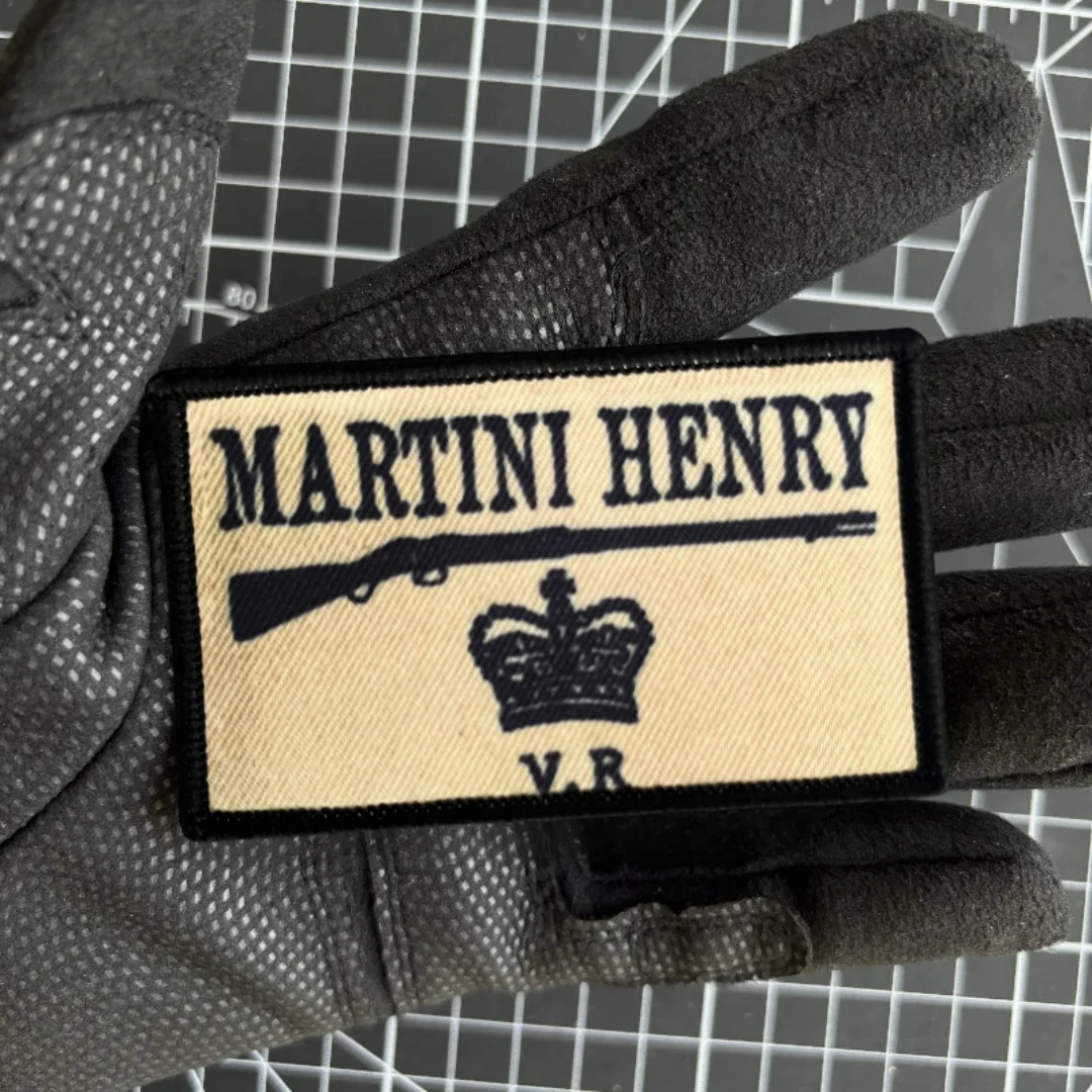 Parche táctico Martini Henry Morale, brazalete del ejército militar, parches de gancho y bucle impresos para ropa, pegatina para mochila - imagen 5