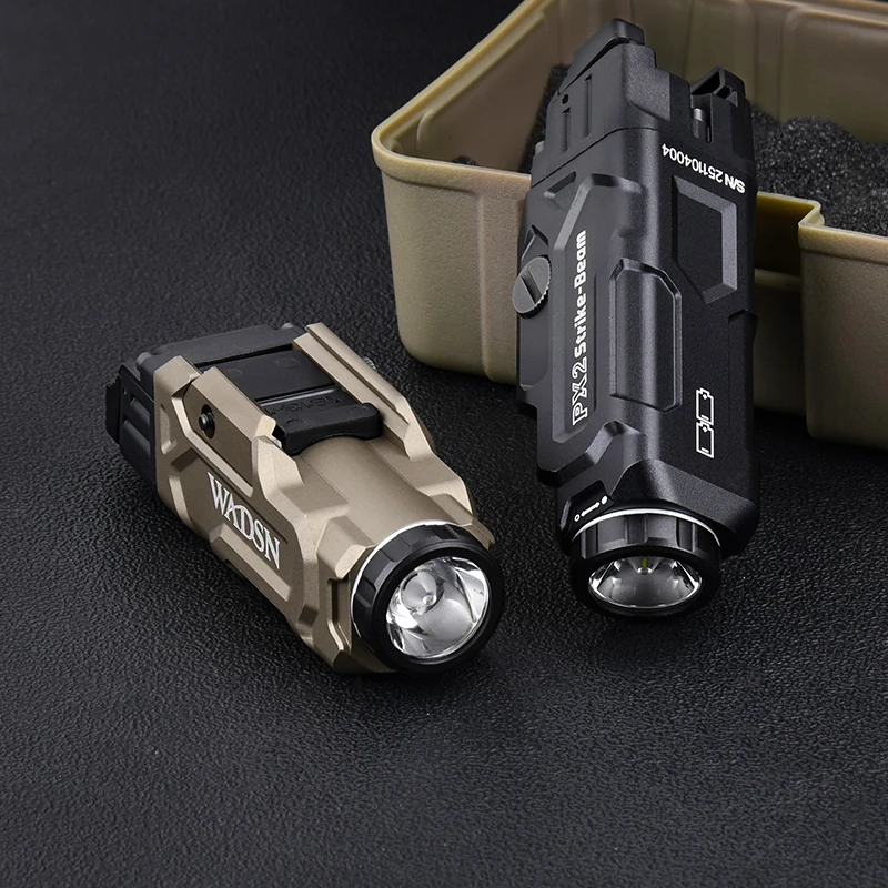WADSN PX2 luz de pistola 1000 lúmenes linterna colgante táctica de alta potencia lámpara de explorador de caza Airsoft 1913 20MM antorcha de Camping con riel - imagen 5