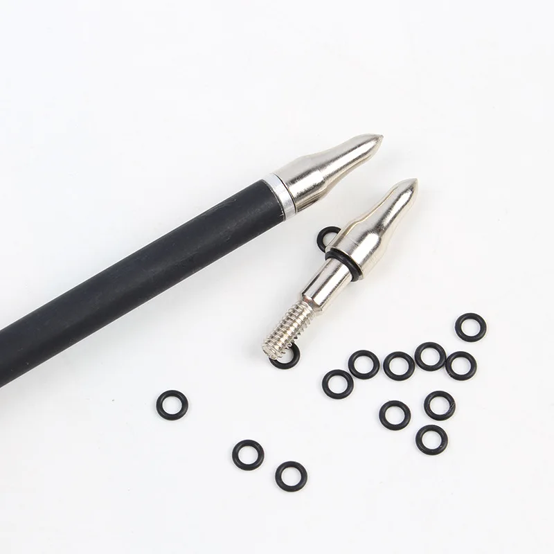 Flecha de carbono de pluma Real de rama de arco y flecha mixta, puede cambiar accesorios de flecha, flecha fija, anillo de goma en forma de O, 100 Uds. - imagen 3