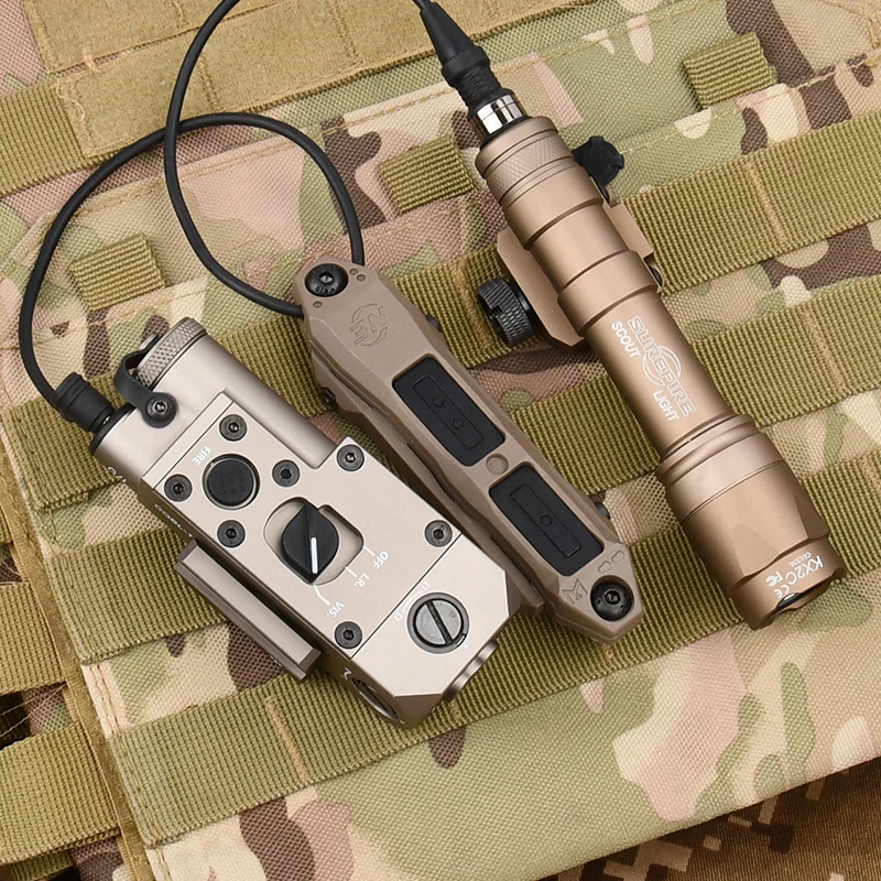 WADSN CQBL 1 Metal rojo verde azul IR láser M300 M600 SF linterna LED blanca interruptor de presión de Control Dual compatible con riel Picatinny - imagen 5