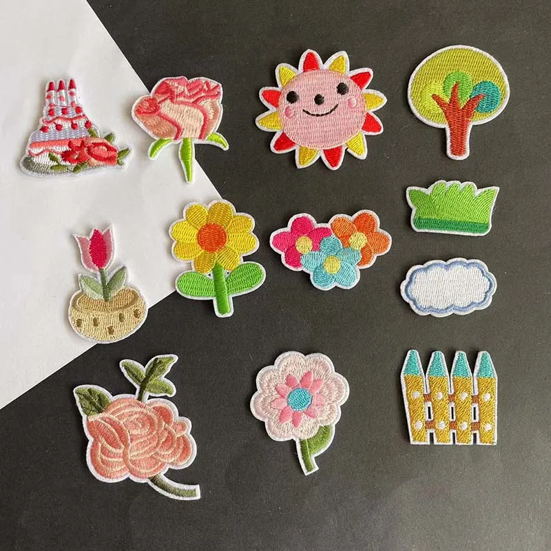 Parche termosellado infantil girasol y rosa – Algodón ripstop