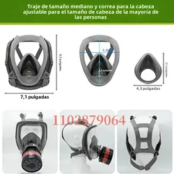 6800 Máscara de gas facial completa para gases orgánicos y amoníaco