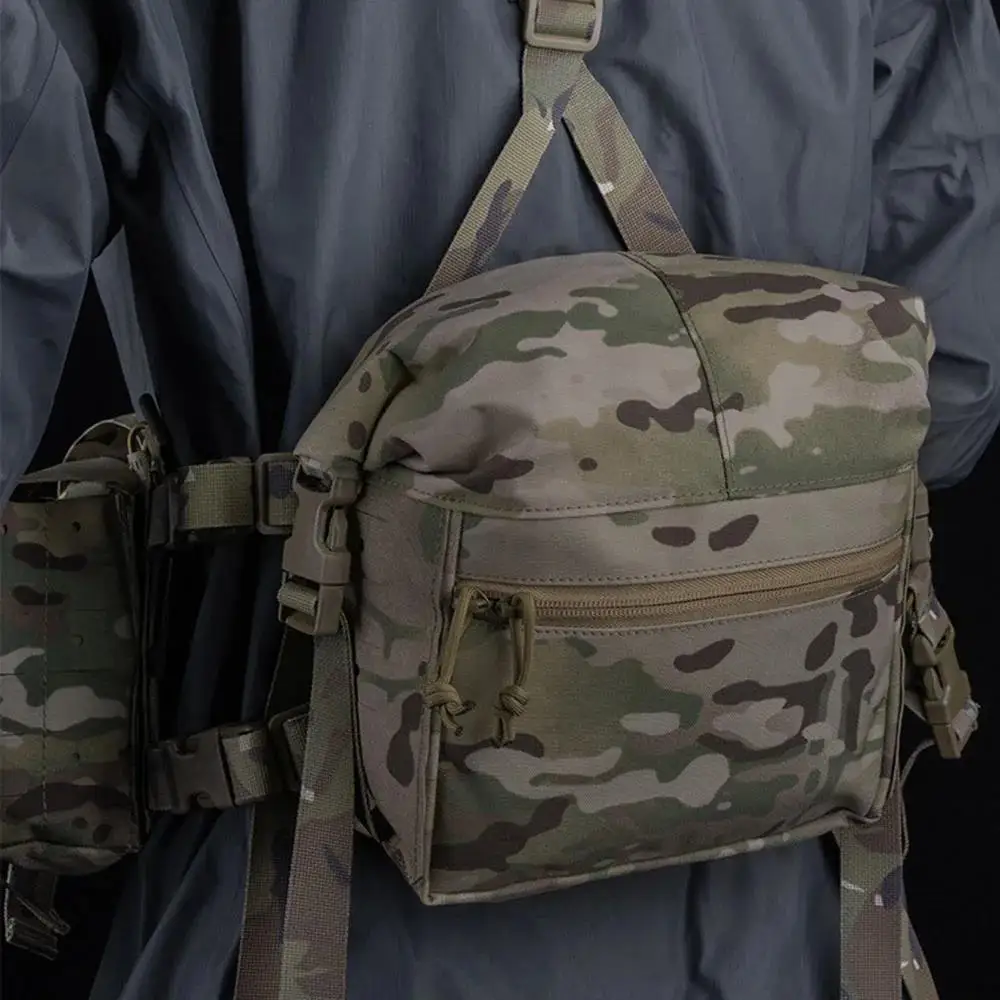 Paquete de expansión táctico Molle, bolsa de almacenamiento de gran capacidad para plataforma de pecho VE-86