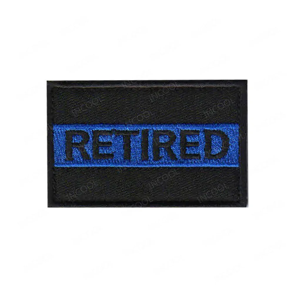 Parches bordados retirados, apliques finos de línea azul, tira de Chevron, parche decorativo para hombros para ropa, mochila, chaqueta, gorra - imagen 3