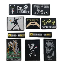 Parches tácticos del ermitaño, bordado de gancho y bucle, insignia militar, brazalete, pegatinas para mochila