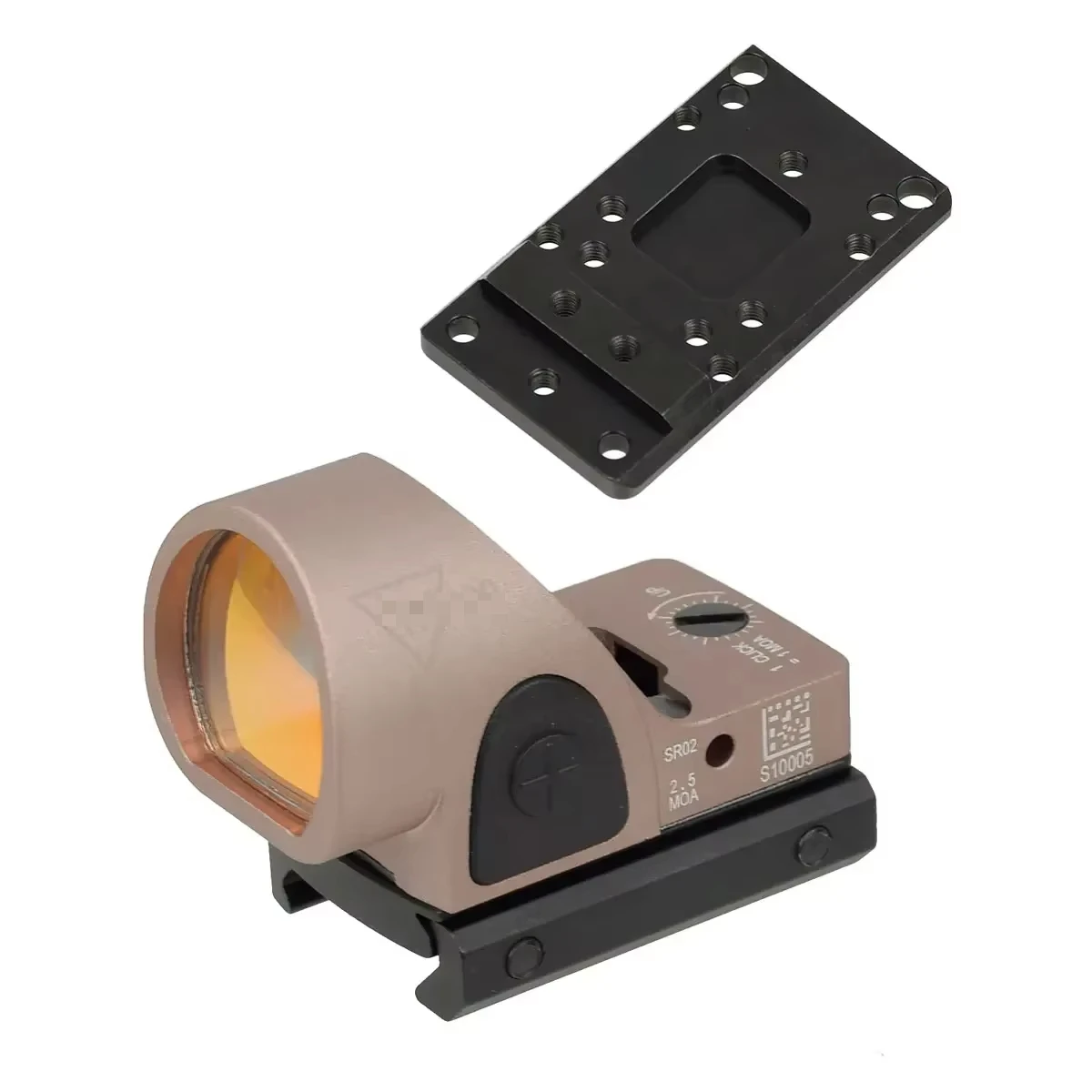 Placa de montaje de mira trasera Universal, punto rojo SR de Metal para Rifle y pistola, se acepta huella RM Mos para Glock 17 19 táctico - imagen 5