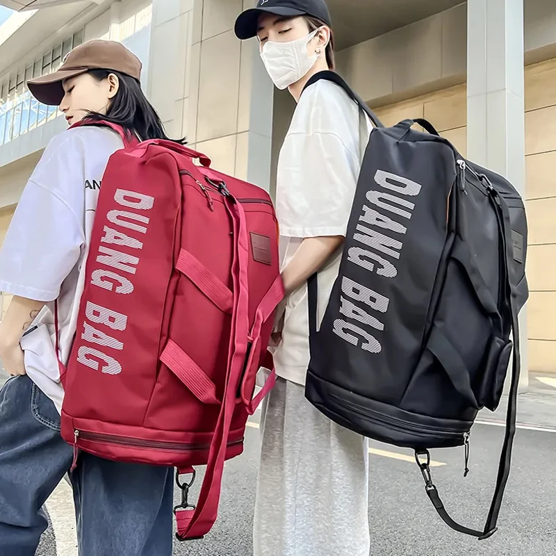 Bolsa de gimnasio deportiva para hombre, mochila de viaje de Fitness, paquete de zapatos impermeable grande, bandolera de hombro deportiva, bolsas para portátil de baloncesto - imagen 4