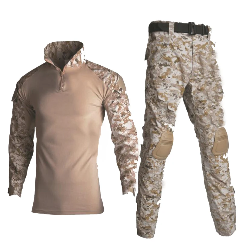 Ropa de caza, uniforme, camisa, pantalones con rodilleras, coderas, deporte al aire libre, traje Ghillie, conjunto de rana - imagen 3