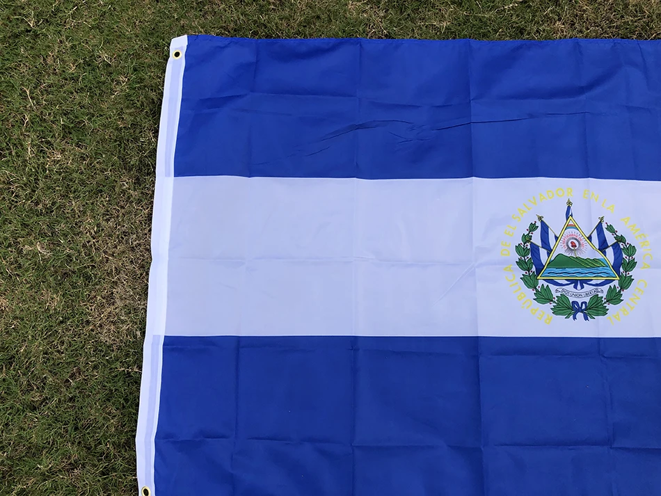 SKY SV SLV bandera de El Salvador colgante de poliéster decorativa - imagen 3