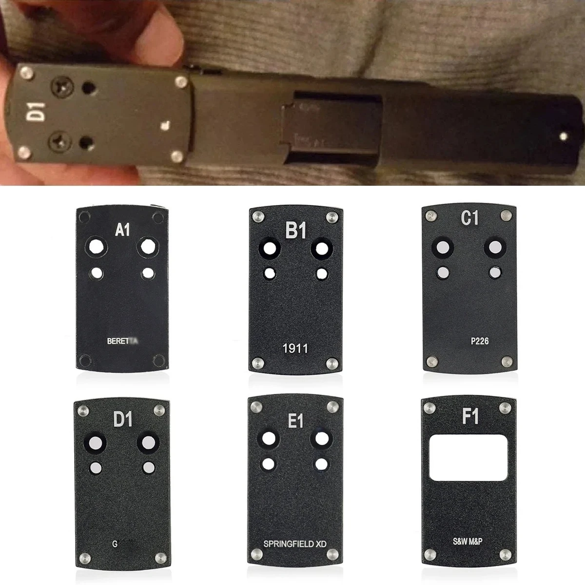 Soporte táctico de punto rojo para pistola, óptica, montaje de alcance, placa de visión cercana para G17 1911 Bereta S & W M & P226 Springfield XD