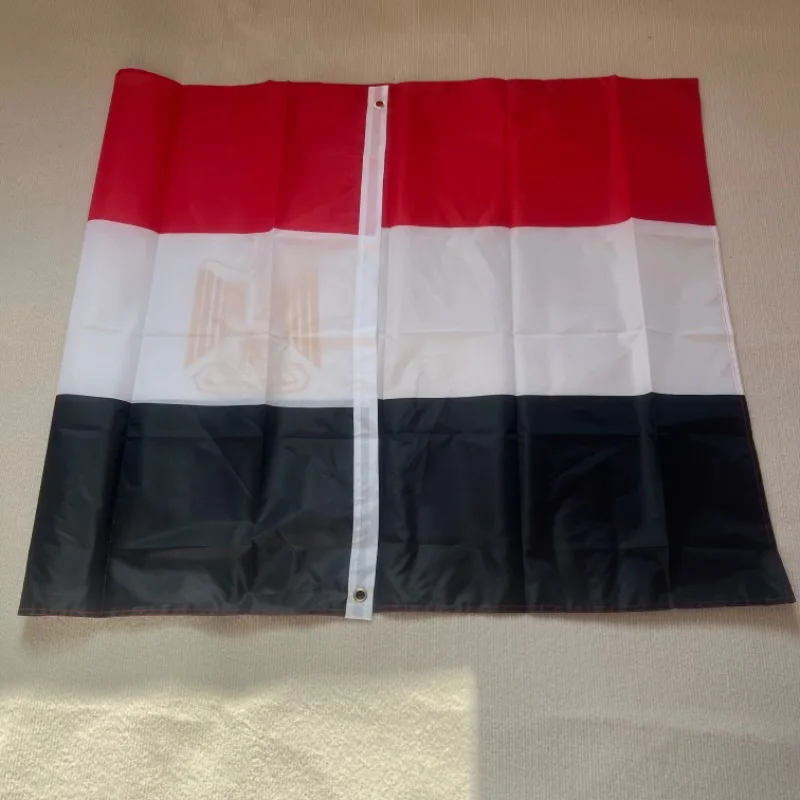 YI XIN-Bandera de Egipto de doble cara, poliéster impreso, 90x150cmEG EGY, alta calidad, para Decoración - imagen 2
