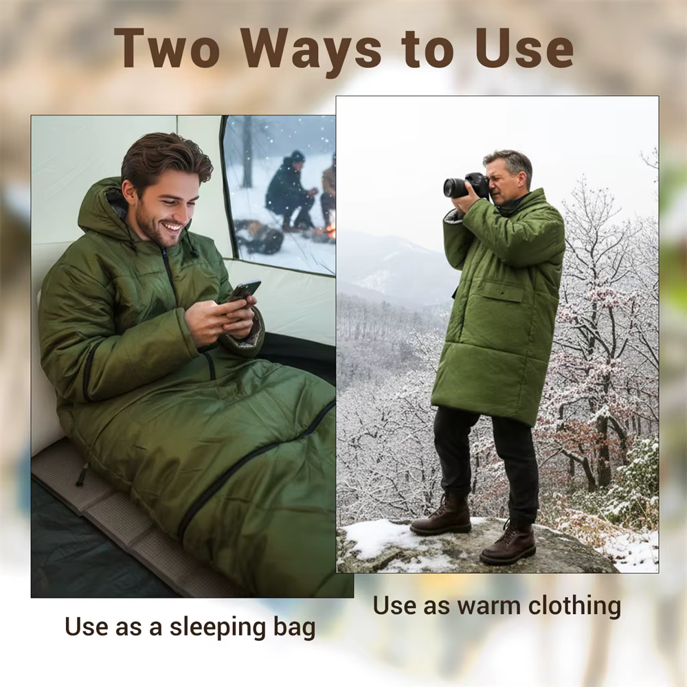 Saco de dormir táctico ligero invierno ripstop para caza y camping - imagen 5