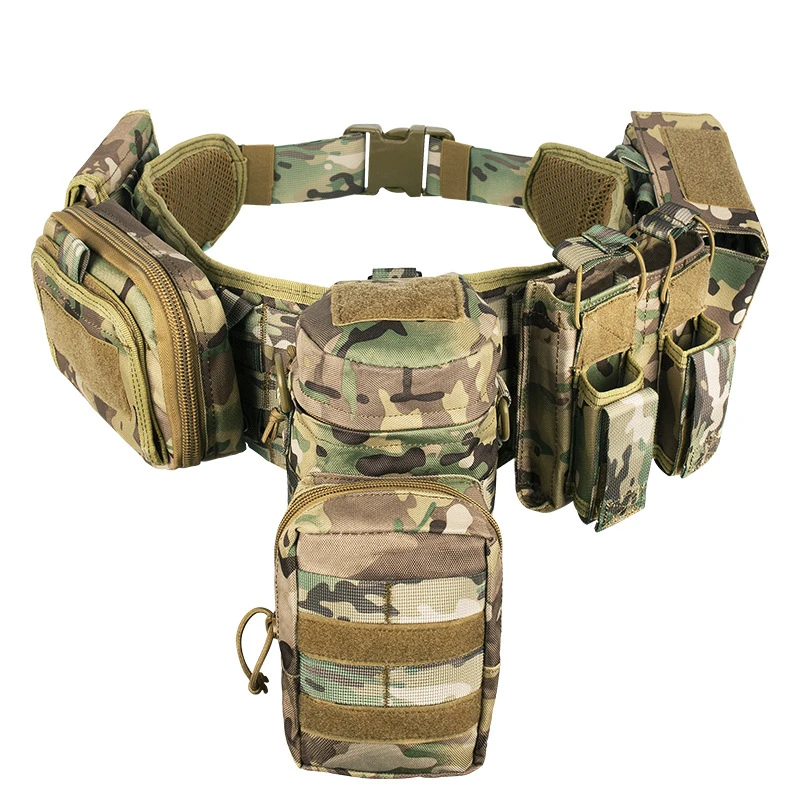 Camuflaje al aire libre multifuncional de cinco piezas táctico cintura envoltura combinación cinturón accesorios bolsa riñonera bolsa para ropa de sol - imagen 3