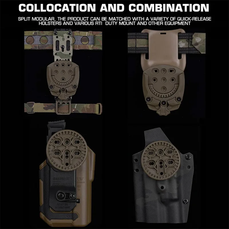OPHIDIAN-Adaptador de Base de 360 grados, plataforma de cintura, funda para pistola, Kit Universal de bloqueo rápido, accesorios de caza - imagen 4