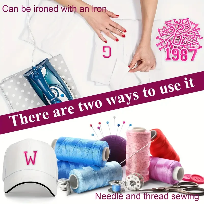 72PCS Kombination A-Z Englisch Buchstabe 0-9 Nummer Gestickte Patches DIY Hüte Taschen Uniform Stickerei Dekorative Eisen auf Patches - imagen 4