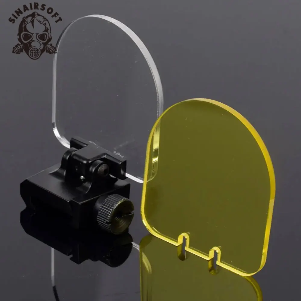 Soporte de alcance abatible táctico, cubierta protectora de lente transparente a prueba de balas, mira telescópica Airsoft, accesorios de mira de punto rojo para caza - imagen 3
