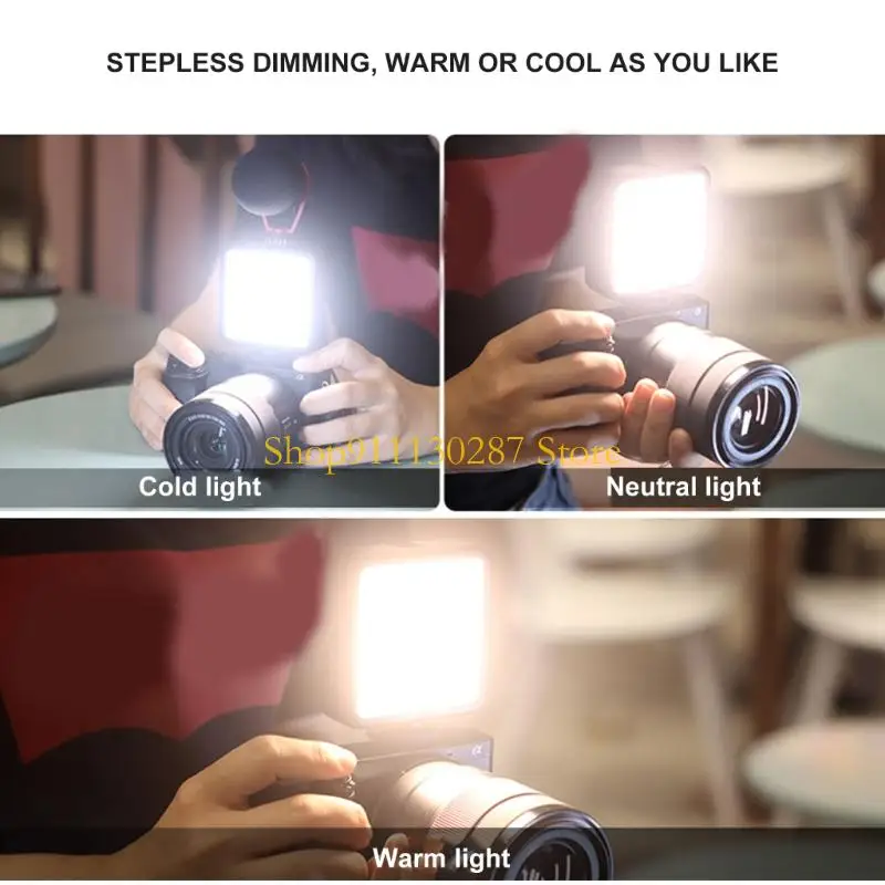 J1HC 3000mAh luz LED portátil para vídeo cámara fotografía portátil 3000K-6000K fría para cámara DSLR videocámara Vlog