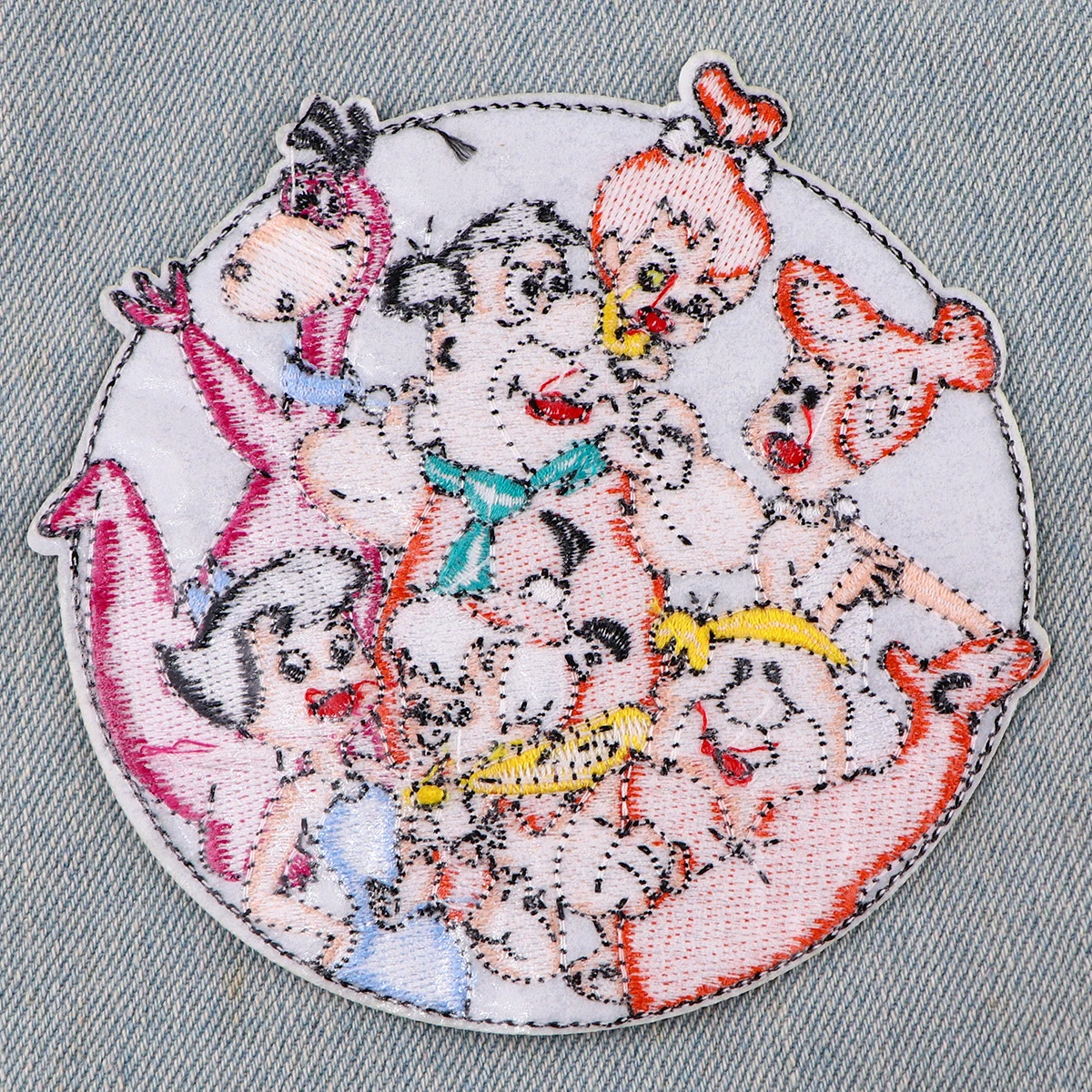 Parches familiares de dibujos animados, parches bordados Diy para planchar para ropa, insignias para chaqueta, pegatinas de costura, parches de apliques - imagen 5