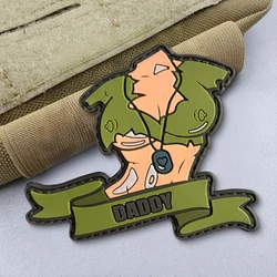 Parche de Chevron de Chica de Anime para ropa, insignia de moral táctica, emblema de gancho y bucle de PVC, pegatinas para brazalete de mochila del ejército militar