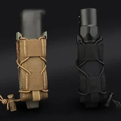 Funda táctica MOLLE para pistola 9mm con porta linterna y revistas