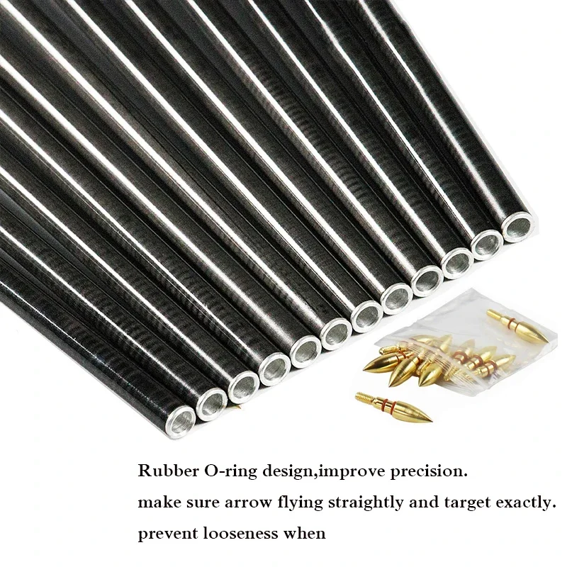 Flechas de carbono con punta dorada para tiro con arco a caballo - imagen 4